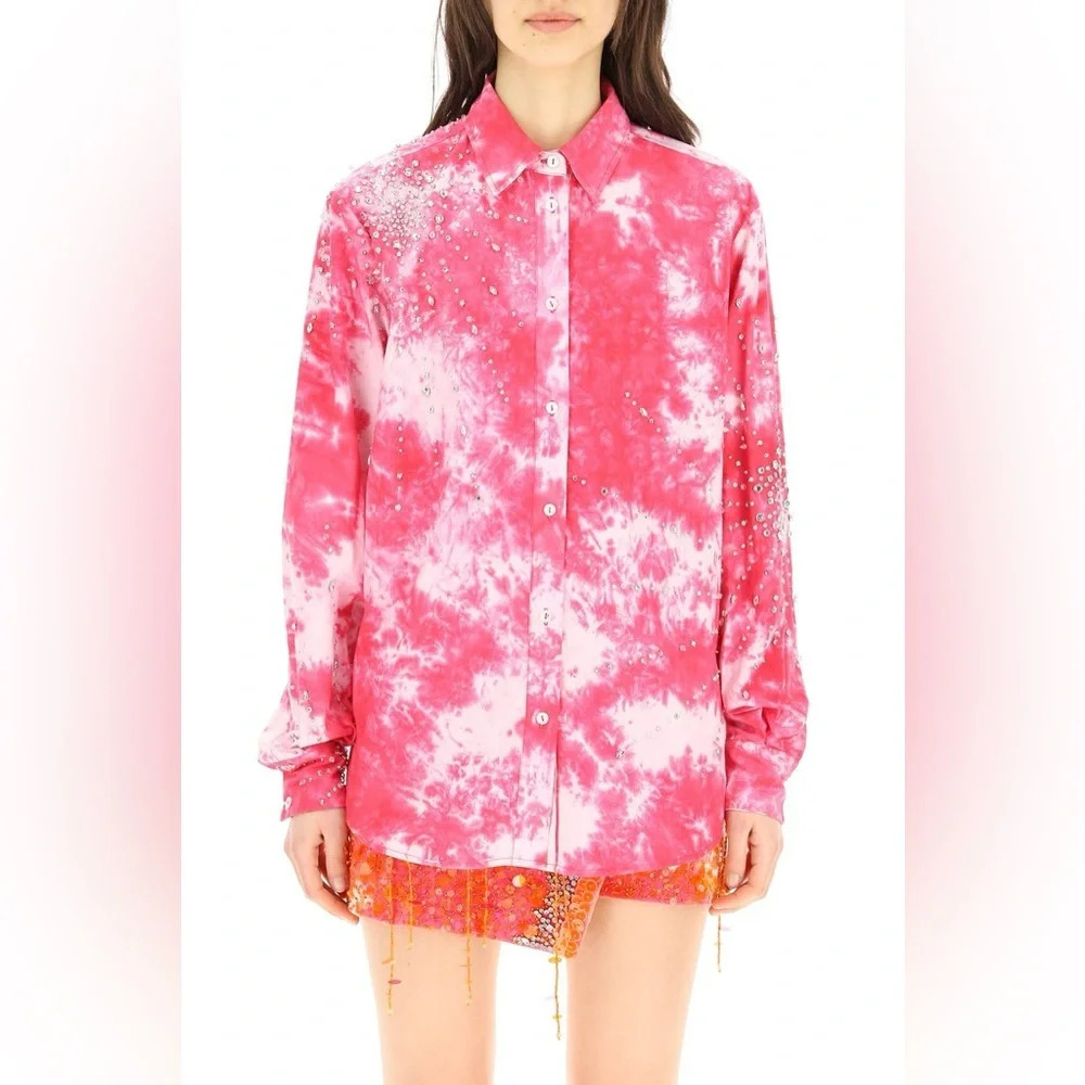 Des Phemmes Crystal Tie Dye Shirt size 42